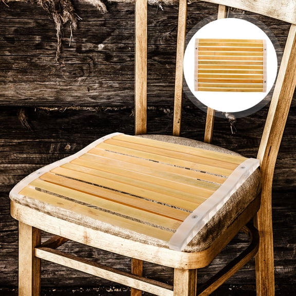 LOLIPPYY Bamboo Chair Mat Cooling Seat Pad Khaki Stool Summer Use 1Set