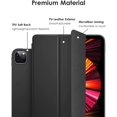 thumbnail image 3 of DTTO Case for iPad Pro 11 Inch 2nd/3rd/4th Generation 2022/2021/2020/2018,Ultra Lightweight Smart Trifold Stand with TPU Soft Back Cover,Also Fit iPad Air 5/iPad Air 4 [Auto Sleep/Wake], Black, 3 of 7