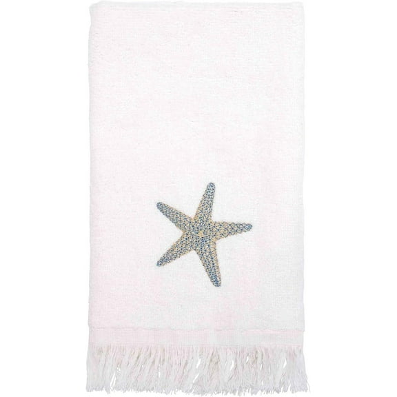 GCASLK-- Fingertip Towel, Soft & Absorbent Towel (By the Sea Collection, White)