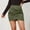 Army Green#887, variant on Wowcloth Women's New Solid Color Half Skirt Autumn and Winter Zip Short Skirt