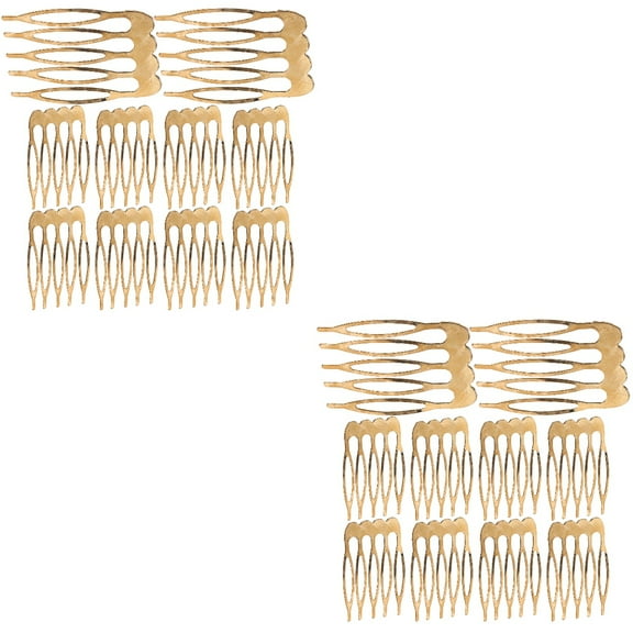 FRCOLOR 20 pcs  Small Hair Combs Tiny Side Hair Combs Slide Combs Wedding Headpieces Crafting Supplies