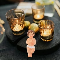 DEEPCRAFF Baby Jesus Figurine Resin Beige Religious Collectors Christmas Decor 5Pcs 1.9X0.7X0.7In