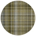 thumbnail image 2 of Addison Rugs Chantille Indoor/Outdoor Transitional Plaid Taupe Washable Round Rug, 8' x 8', 2 of 6