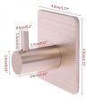thumbnail image 5 of Perchero de pared autoadhesivo de acero inoxidable, 3 uds., soporte para llaves, ganchos para toallas, perchero para ropa, ganchos para colgar, accesorios de baño, color negro, 5 of 5