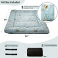 thumbnail image 2 of Japanese Floor Mattress Futon Mattress Floral Design Sleeping Mat Queen Size, 2 of 5