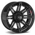 thumbnail image 3 of 22x10 4PLAY Wheel for Ram-Dodge-Jeep-GM-Ford 4P08 Brushed Black Rim Fits select: 2013-2018 RAM 1500, 1999-2018 JEEP GRAND CHEROKEE, 3 of 5