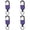 Purple*4, variant on Heavy Duty Retractable Keychain,Multitool Carabiner Badge Holder,Tactical ID Badge Reel with 23.6” Steel Retractable Cord for Men and Women（4 Pack）
