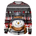 thumbnail image 3 of Mens Hoodie Men's Fashion Casual Loose Christmas Snowman Print Neck Comfortable Hoodless Thing 1 And Thing 2 Sweatshirts Mens Sweat Shirts with Hood Crop Sweater Men Sweatshirt without Hoo Orange 5XL, 3 of 4