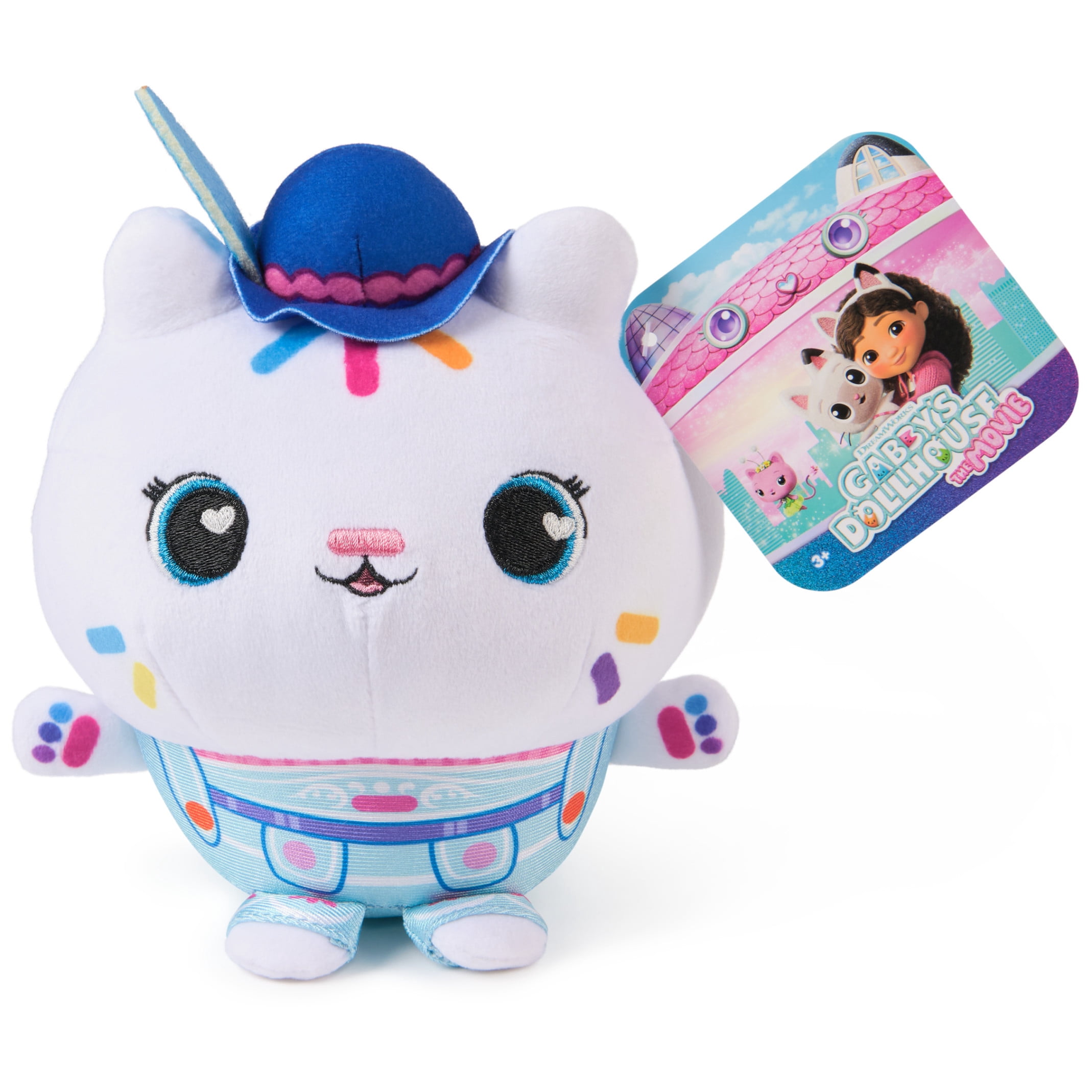 Gabby’s Dollhouse: The Movie Cakey Cat Plush Toy, Stuffed Animal for Ages 3 & Up, 8”