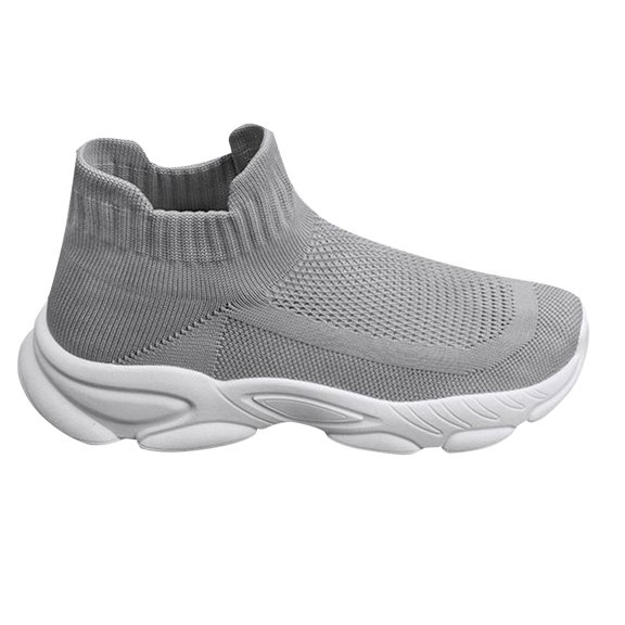 NOKIO Mens Walking Shoes Breathable Knit S𝗅ip On Sneakers Lightweight Casual Athlet𝗂c Fitness Shoes Comfortable Casual Running Shoes Fashion High Top Sport Sock Shoes for Back to College