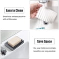 thumbnail image 2 of Self Draining Soap Dishes, 4 Pcs Silicone Waterfall Drainer Soap Holder for Bathroom, Extend Soap Life Keep Dry Clean & Easy Cleaning (Black & Grey), 2 of 8