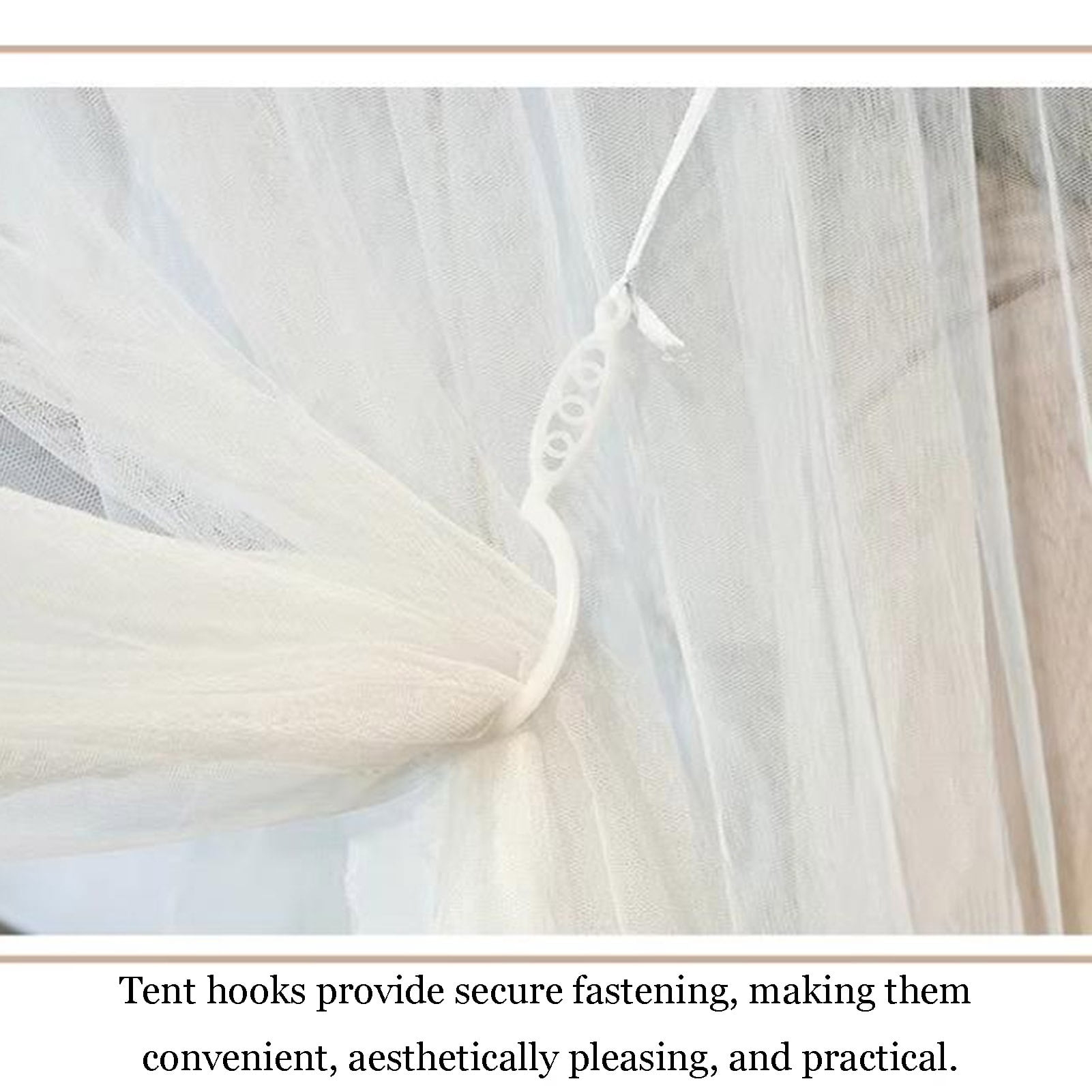 Canopy Bed Curtains, Three-Opening Floor-Length Canopy Bed Drapes, 4 Corner Post Hanging Curtains for Bedroom Decoration