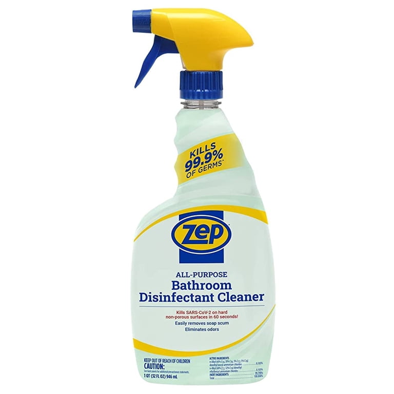 Zep, All-Purpose Bathroom Disinfectant Cleaner, 32 Fl. oz. (6 Pack