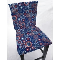 Americana Dining Room Chair Back Covers or Seat Covers by Penny's Needful Things (Both Chair Back & Seat Cover) (16 W x 14 H CHAIR BACK) (Fireworks)