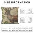 thumbnail image 5 of Qinduosi Vintage Wildlife AnimalsThrow Pillow Covers Squirrel Bear Elk Rabbit with Green Plants Cushion Cover Home Decor Square Linen Pillowcase  Set of  (Animals), 5 of 5