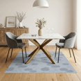 thumbnail image 2 of ODIKA 5'x7' Blue Gray Rainfall Droplet Contemporary Washable Area Rug Modern Minimalist Scattered Oval Motifs for Guest Room, Lounge, Apartment, Non-Slip Low Profile, Stain Resistant, 2 of 5