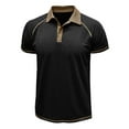 thumbnail image 4 of yillto Men Big and Tall Tshirts Collared Button down Short Sleeve Golf Shirt Causal Business Tops, 4 of 7