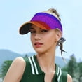 thumbnail image 6 of Easygdp Colorful Glitter Rainbow Stretchy Visor - Unisex Visor Hat for Men and Women, UPF 50 Sun Protection Visor, Ultra-Light, 6 of 8