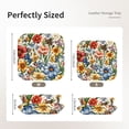 thumbnail image 3 of Multi-Size Leather Tray Four Corners Four Button Design Anti-Scratch Waterproof Convenient Cleaning Convenient Storage Fall Flowers Lily Flower Butterflies Bees Small, 3 of 8