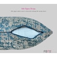 thumbnail image 4 of FBTS Prime 24x12 inch Rectangle Blue Plain Chenille Lumbar Throw Pillow Covers, 2 per Pack, 4 of 5