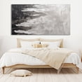 thumbnail image 2 of Original black and white textured abstract canvas oil painting, minimalist art texture handmade painting. Modern living room decor,(91*183cm)36*72 Inches,Unstretched,Frameless, 2 of 4