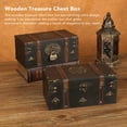 thumbnail image 3 of Wooden Jewellery Trinket Box, Wide Application Vintage Wooden Storage Box Exquisite Plywood And Alloy Durable  For Office For Kitchen, 3 of 8