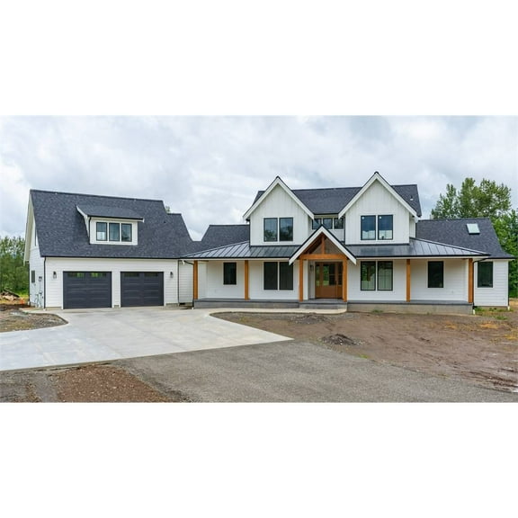 The House Designers: THD-7408 Builder-Ready Blueprints to Build a Large Two-Story Farmhouse Plan with Crawlspace Foundation (5 Printed Sets)