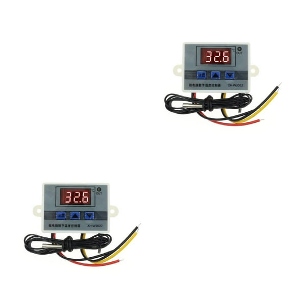 maskred Thermomètre Thermostat Numérique Contrôleur de Température Régulateur d'Humidité Contrôle de Refroidissement Interrupteur Automatique Hygromètre 24V 2Ensemble