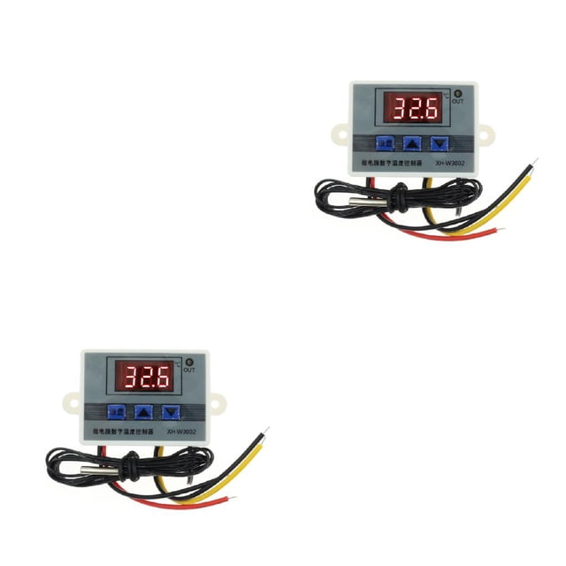yingyy Thermometer Digital Thermostat LED Screen 24V 50/60Hz Humidity Regulator Multipurpose 10A Automatic Switch Hygrometer 24V 2Set