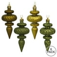 thumbnail image 2 of Vickerman 4" Olive 4-Finish Finial Ornament, 8 per Box, 2 of 3