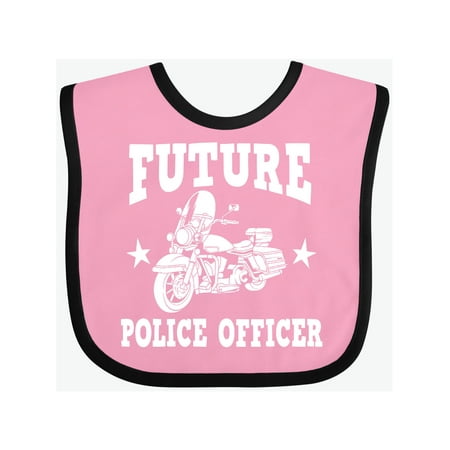 

Inktastic Future Police Officer Motorcycle Law Enforcement Gift Baby Boy or Baby Girl Bib