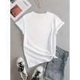 thumbnail image 2 of Crew Neck T-Shirt - Women's Summer Casual Apple Applique Top - Regular Length, Spring & Fall Fashion, 2 of 5