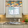 thumbnail image 2 of Yayeee Kitchen Valance Rod Pocket 54" x 18" Living Room Window Curtain, Beige Floral Wave, 2 of 6