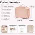 thumbnail image 2 of Multi-Compartment Toiletry Cosmetics Bag, Large Travel Toiletry Case with Detachable Brush Separator & Multiple Compartments, Stylish PU Leather Beauty Bag, 2 of 7