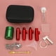 thumbnail image 5 of 12 Uds. Kits de herramientas para tabaco, botella de vidrio portátil, cuchara para fumar, juego para fumar con bolsa de almacenamiento, color rojo, 5 of 5