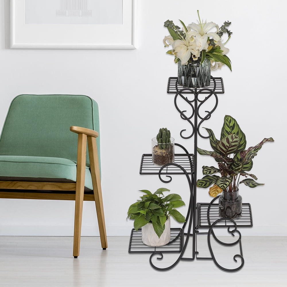 Lowestbest 4 Potted Plant Stand, Heavy Duty Potted Holder Outdoor Plant Shelves for Flower Pot, Indoor/ Outdoor Metal Rustproof Iron Garden Planting Pot Stand for House, Garden, Patio (Square) Lowestbest 4 Potted Plant Stand, Heavy Duty Potted Holder Outdoor Plant Shelves for Flower Pot, Indoor/ Outdoor Metal Rustproof Iron Garden Planting Pot Stand for House, Garden, Patio (Square)