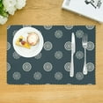 thumbnail image 2 of DouZhe Polyester Placemats Set of 4, Bule Art Floral Background Pattern Heat Resistant Place Mats for Dining Table, 12" x 18", 2 of 7