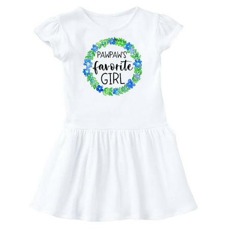 

Inktastic Pawpaw s Favorite Girl Blue Flower Wreath Gift Toddler Girl Dress