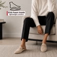 thumbnail image 5 of Alpine Swiss Erin Womens Flat Mules Loafers Round Toe Blackless Slide on Shoes, 5 of 9