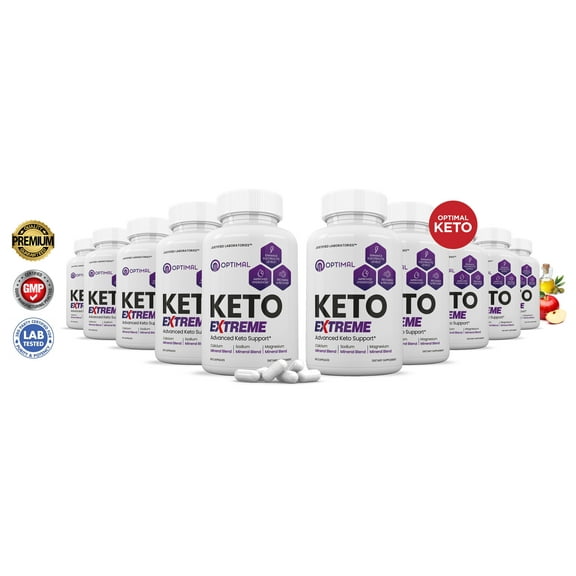 (10 Pack) Optimal Keto ACV Extreme Pills 1675mg Alternative to Gummies Dietary Supplement 600 Capsules