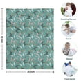 thumbnail image 4 of Green Butterfly Pattern Blanket,Comfortable Soft Flannel Throw Blanket,All Season,Warm Lightweight Blankets for Sofa Bed Couch Living Room Chair,30"x40", 4 of 4
