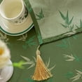 thumbnail image 5 of Monebena Square Table Cover Vintage Stain Square Table Cloth for Square or Round Tables Leaf Jacquard Tablecloth for Dining Tables, Parties and Holidays Green, 5 of 7