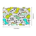 thumbnail image 3 of Daiia Funny Dinosaurs on Stripes Front Door Mat, Heavy Duty Durable Welcome Mat for Outdoor Indoor, Dirt Trapper Waterproof Super Absorbent Door Mat, 16" x 24", 3 of 9