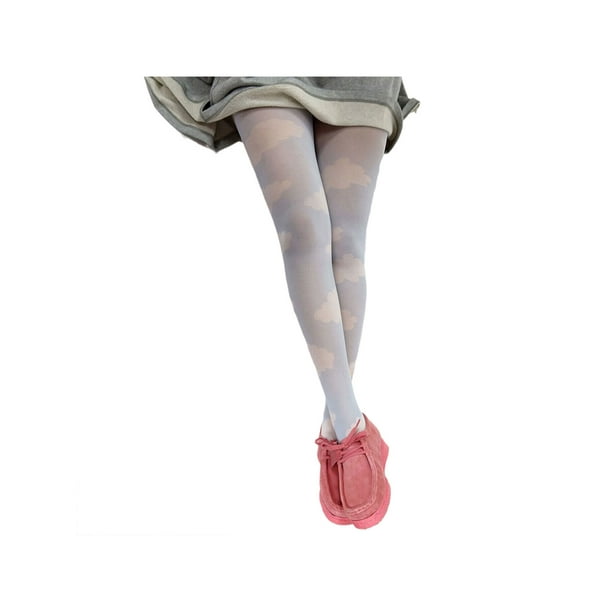 Fanvereka Y2K Style Tights EGirl 60s Funky Floral Print Tights Vintage