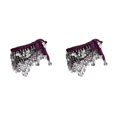 thumbnail image 1 of Thinsony Beautiful Belly Dance Waist Chain Intricate Purple Silver 2Set, 1 of 1