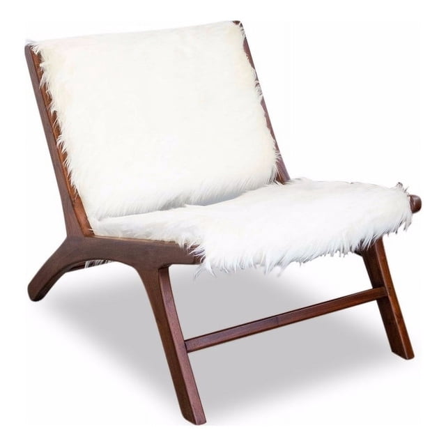 Nusa Milieu du Siècle Mobilier Moderne Style Fauteuil Confortable Blanc