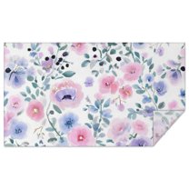 Pioneer Flower Floral Print Pattern Rectangle Tablecloth 60"x102",Waterproof Polyester Rectangle Table Cloth, Wipeable Spillproof Polyester Tablecloth for Dining, Camping, Indoor and Outdoor
