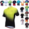 thumbnail image 2 of Camiseta de ciclismo profesional para hombre, ropa de verano para ciclismo de montaña, equipo de carretera, anti-UV, color amarillo y negro, 2 of 5