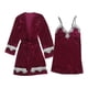 thumbnail image 1 of Camisón de dos piezas de terciopelo dorado para mujer, traje de servicio doméstico, conjuntos de pantalones de pijama para el hogar Fridja nalpqowj18722, 1 of 3