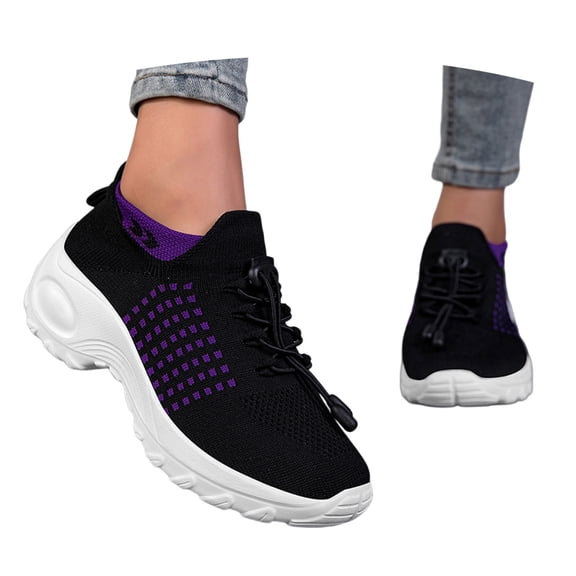 Orthopedic Sneakers Breathable Women Walking Shoes on Trainers Women's Comfortable Casual Ladies Athletic Shoe Thick Bottom